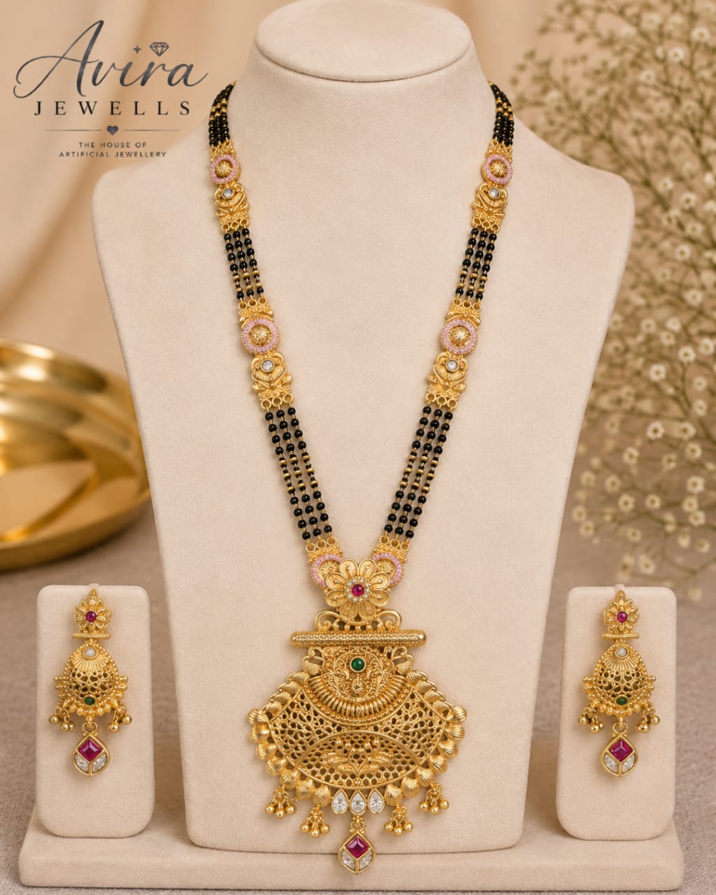 Layered gold necklaces